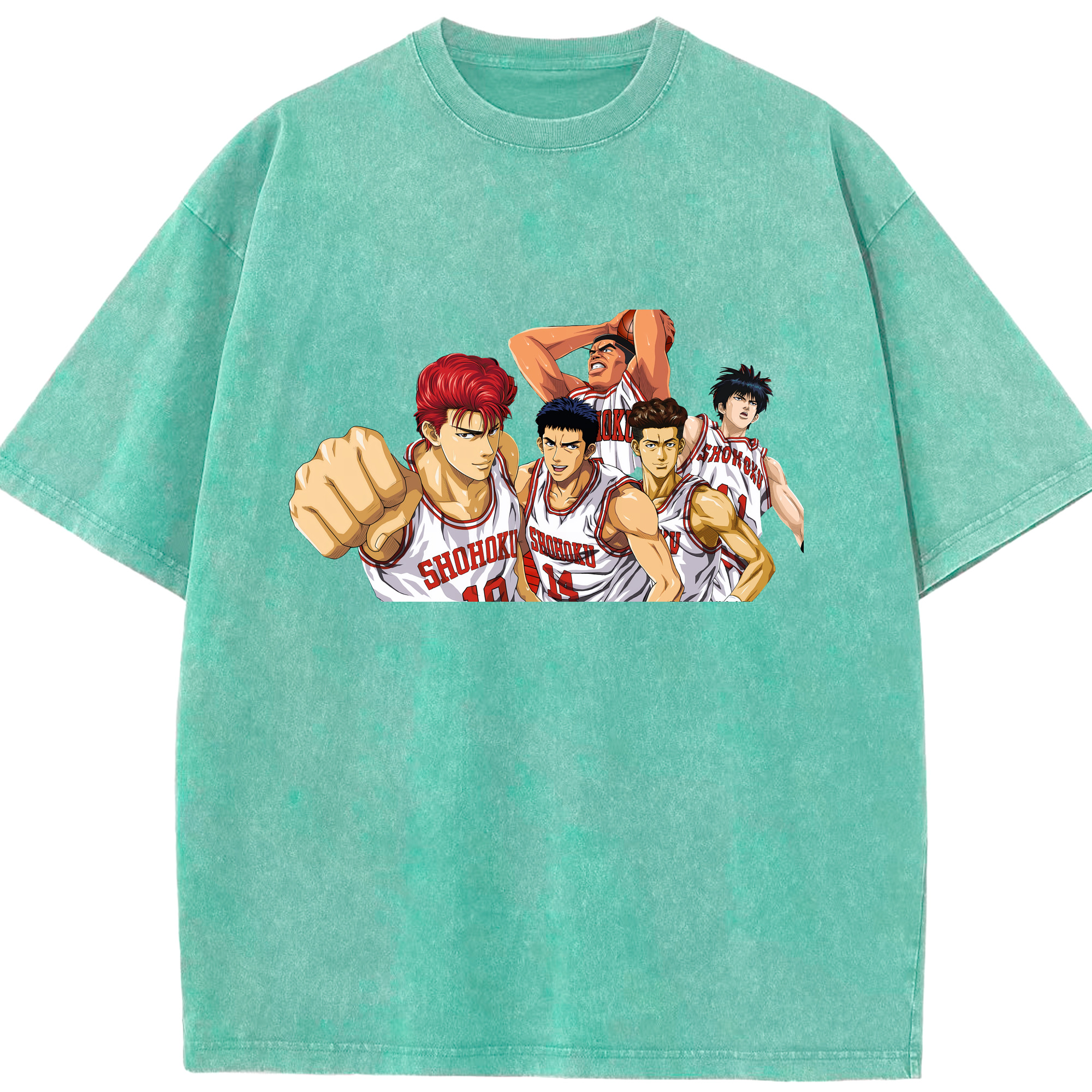 （画像用） SLAM DUNK／スラムダンク 綿100% ヴィンテージ風 半袖Tシャツ（フロントプリント）